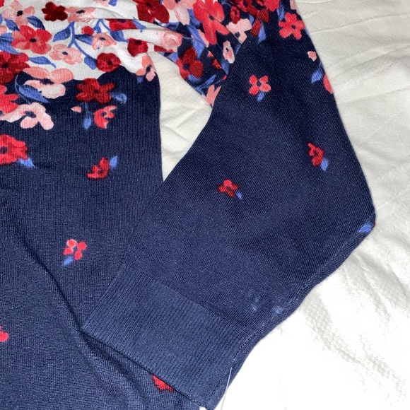 Karen Scott Floral Jersey Button Up Cardigan Sz 1X - Picture 6 of 10